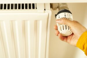 A gas boiler installed in a UK home