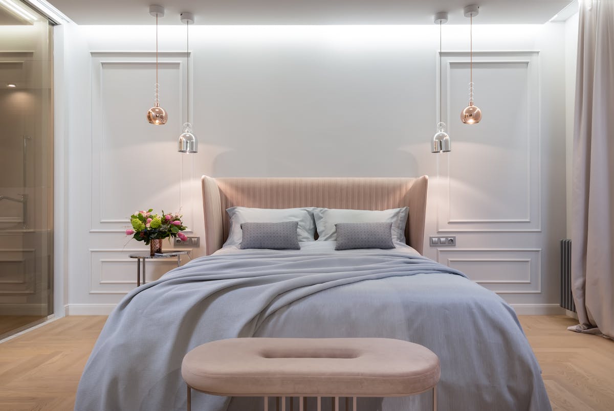 Modern radiator panel on a white wall