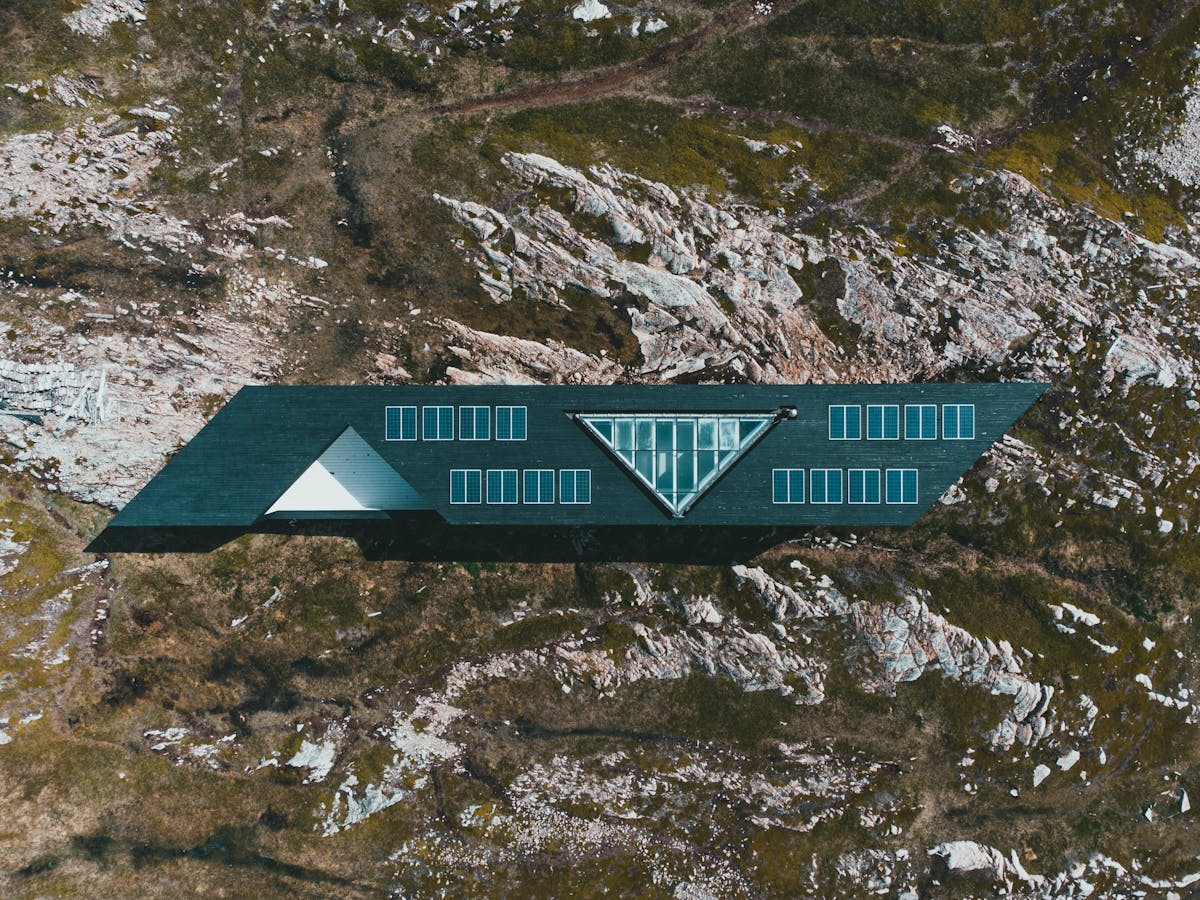 Modern sustainable homes in a housing development