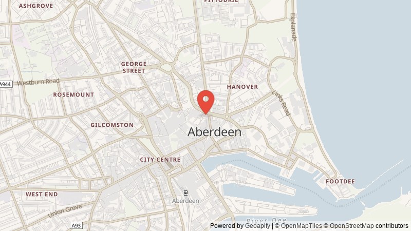 Map of Aberdeen, Aberdeenshire