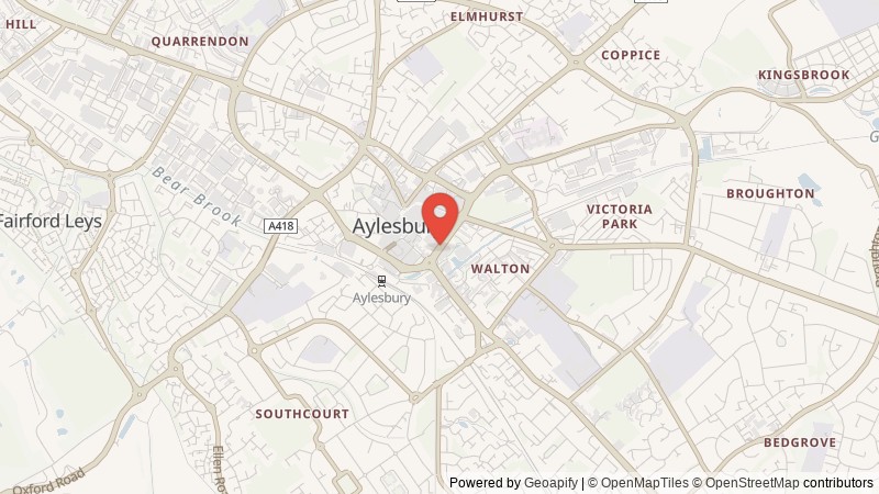 Map of Aylesbury, Buckinghamshire