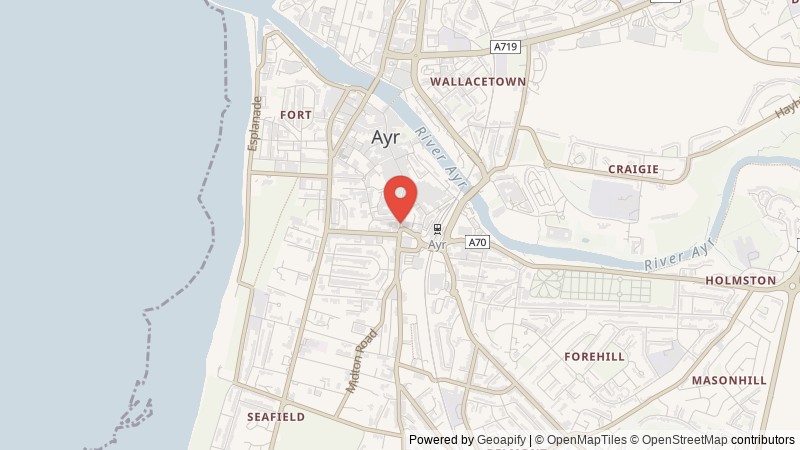 Map of Ayr, South Ayrshire