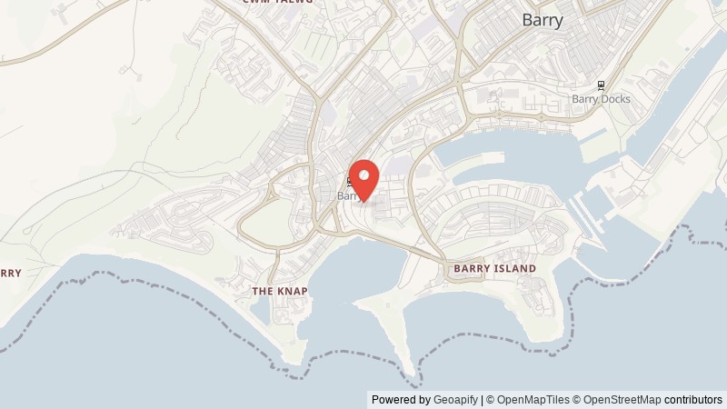 Map of Barry, Vale of Glamorgan