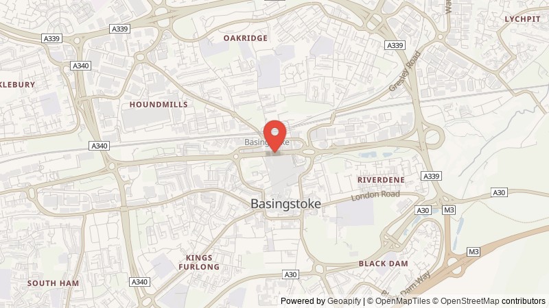 Map of Basingstoke, Hampshire