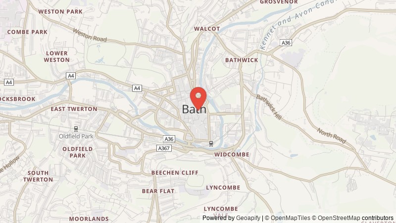 Map of Bath, Somerset