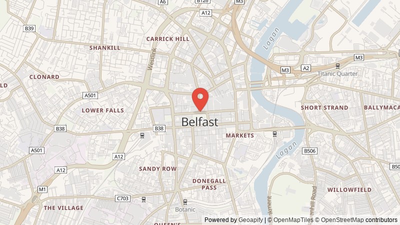 Map of Belfast, County Antrim