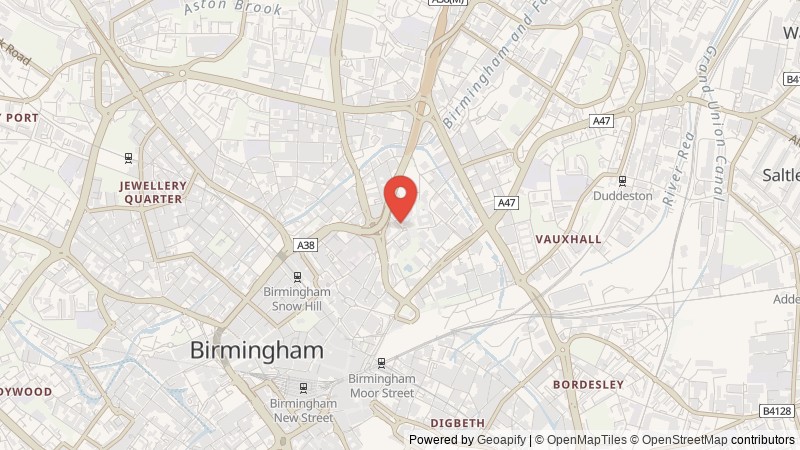 Map of Birmingham, West Midlands