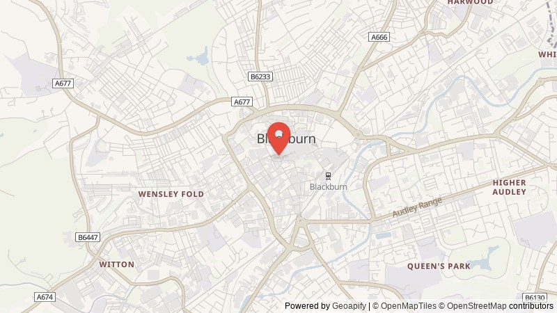 Map of Blackburn, Lancashire