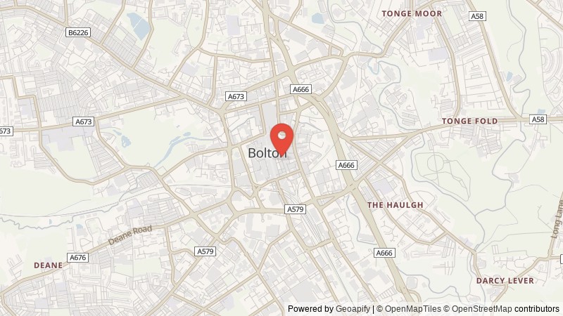 Map of Bolton, Greater Manchester