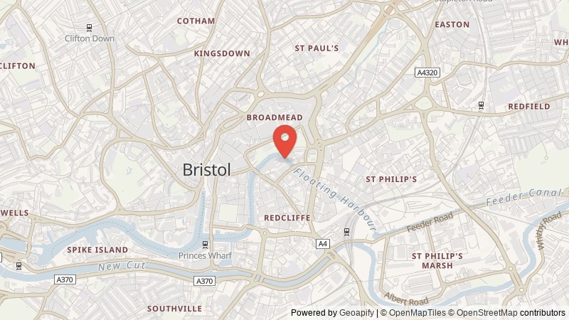 Map of Bristol, City of Bristol