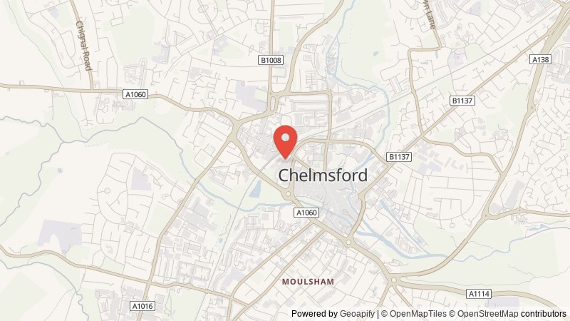 Map of Chelmsford, Essex