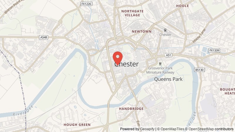 Map of Chester, Cheshire