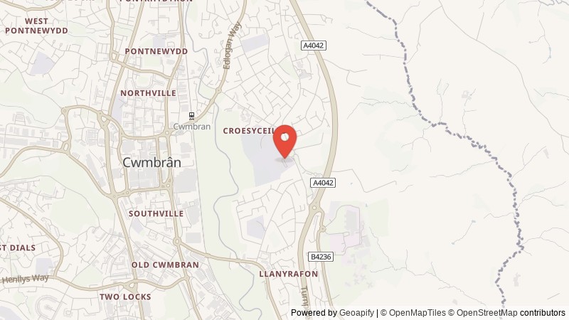 Map of Cwmbran, Torfaen