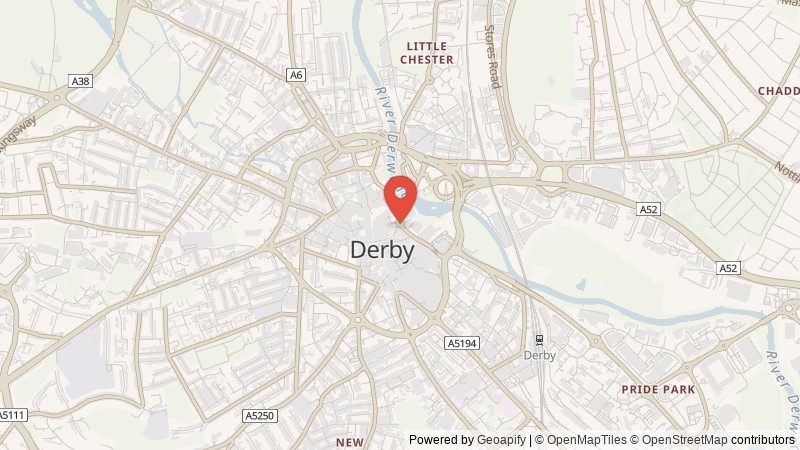 Map of Derby, Derbyshire