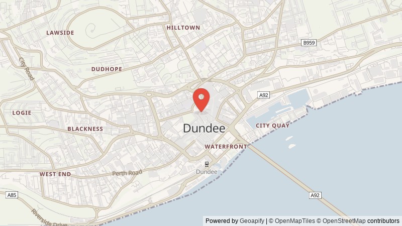 Map of Dundee, Angus