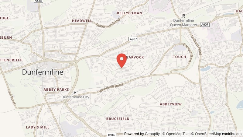 Map of Dunfermline, Fife