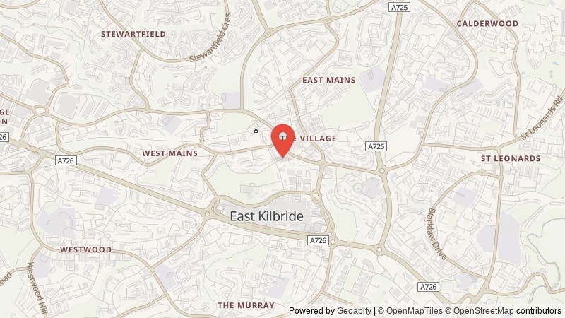 Map of East Kilbride, South Lanarkshire