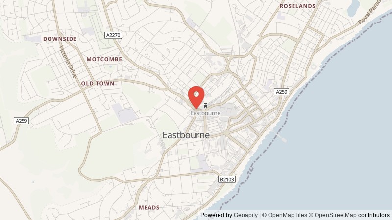 Map of Eastbourne, East Sussex