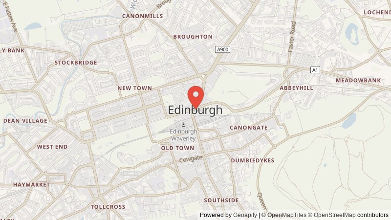 Map of Edinburgh, Midlothian
