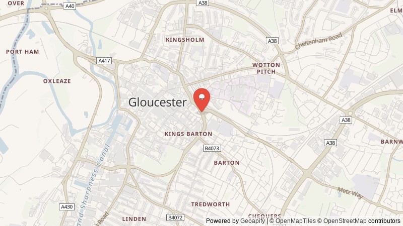 Map of Gloucester, Gloucestershire
