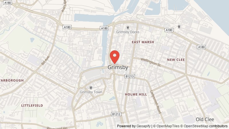 Map of Grimsby, Lincolnshire