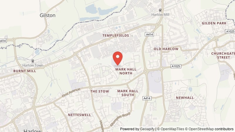 Map of Harlow, Essex