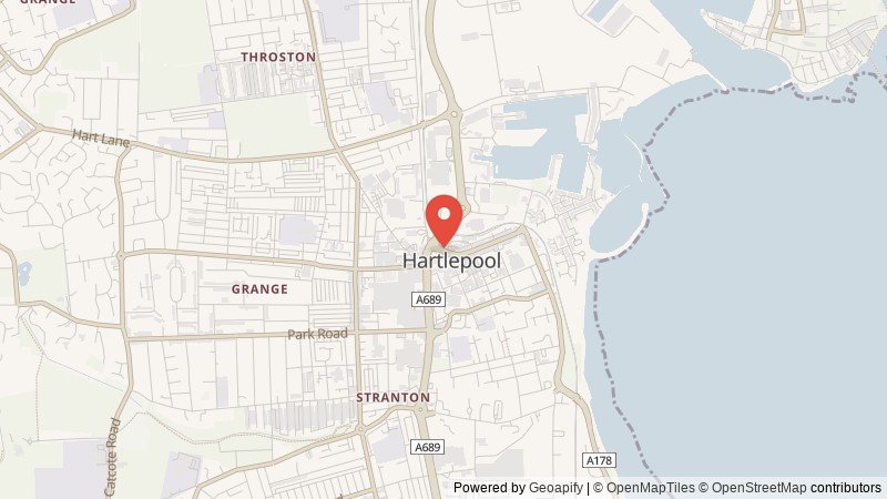 Map of Hartlepool, County Durham