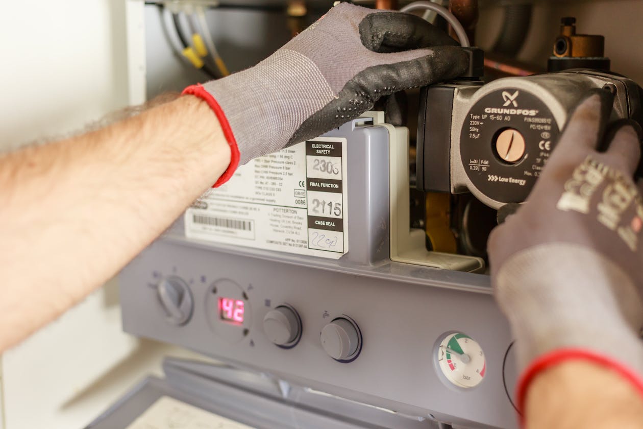Heat pump unit installed outside a UK home