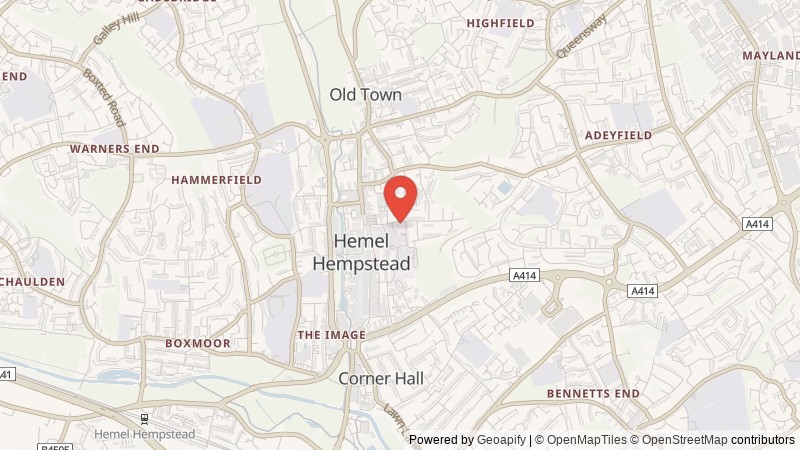 Map of Hemel Hempstead, Hertfordshire