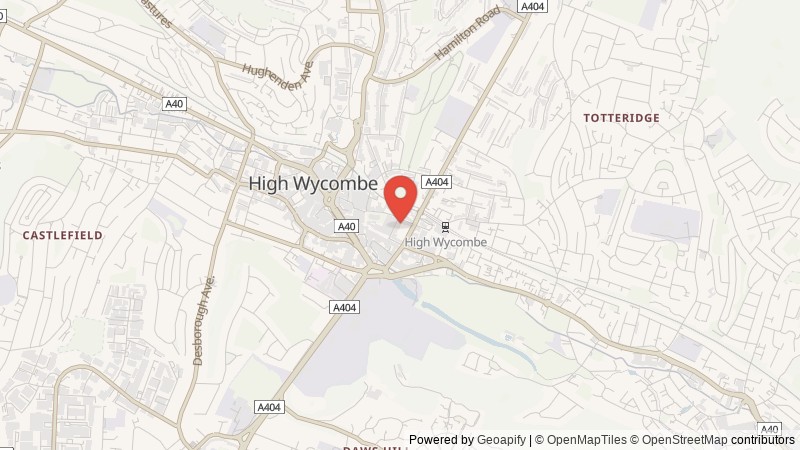 Map of High Wycombe, Buckinghamshire