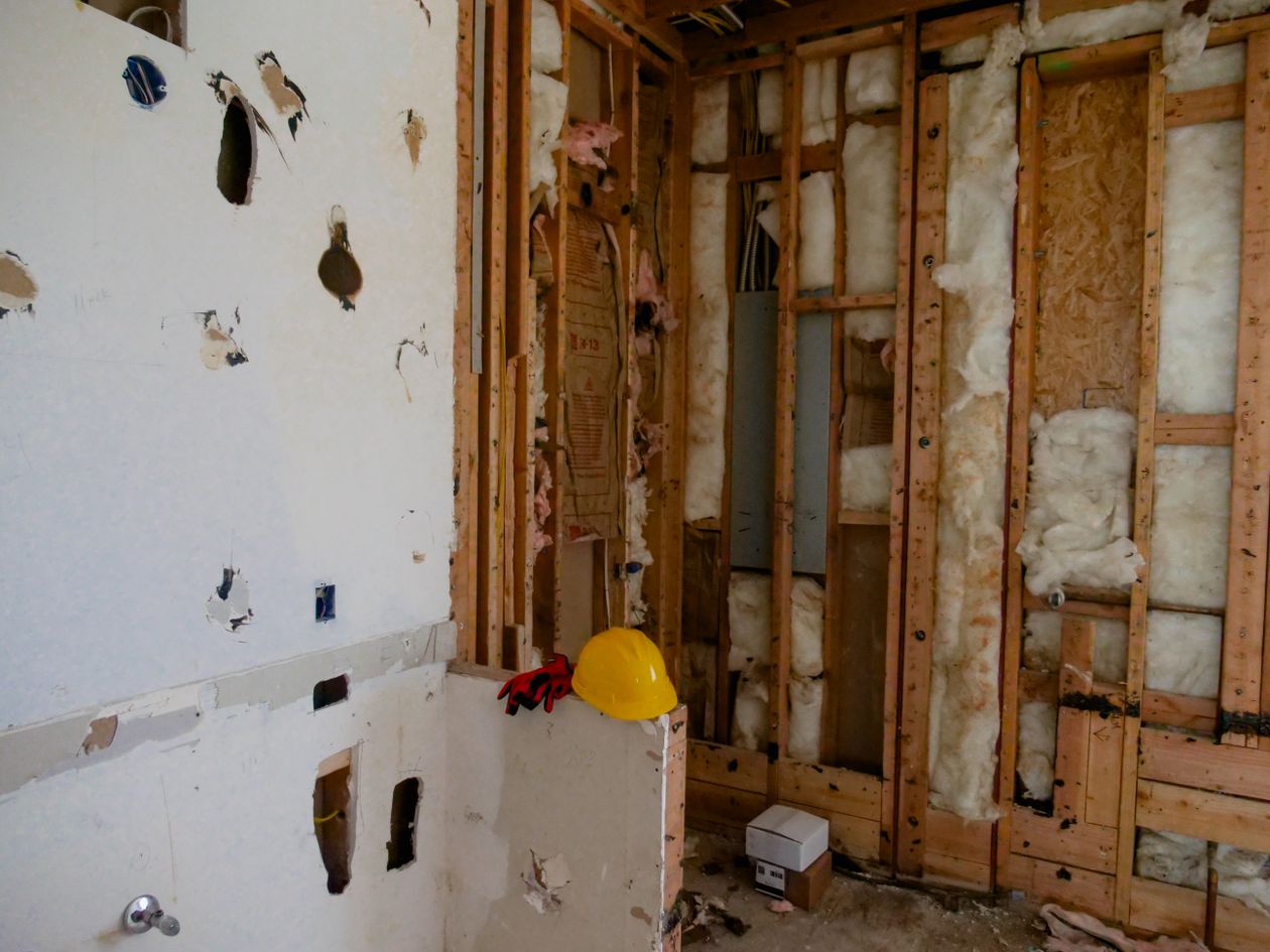 Home renovation and energy upgrade in progress