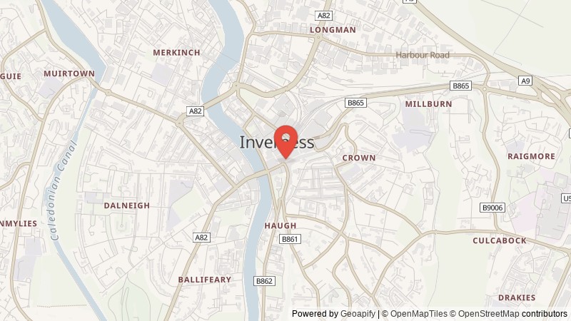 Map of Inverness, Highland