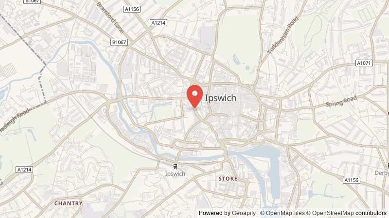 Map of Ipswich, Suffolk