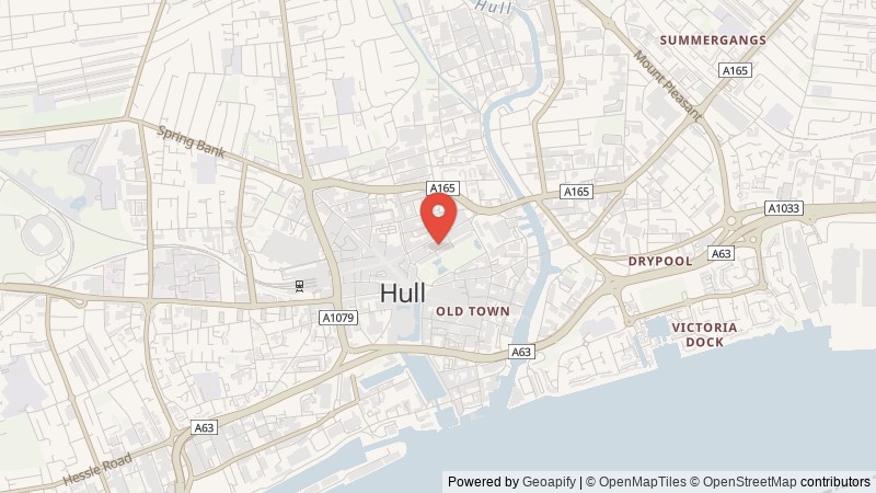Map of Kingston upon Hull, East Yorkshire