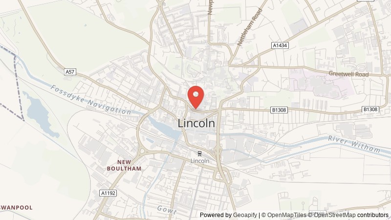 Map of Lincoln, Lincolnshire