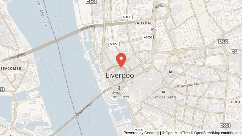 Map of Liverpool, Merseyside