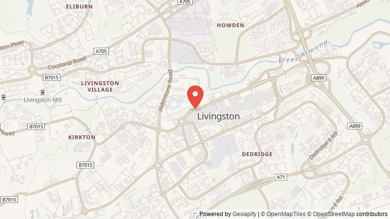 Map of Livingston, West Lothian