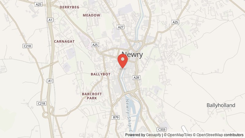 Map of Newry, Newry Mourne and Down
