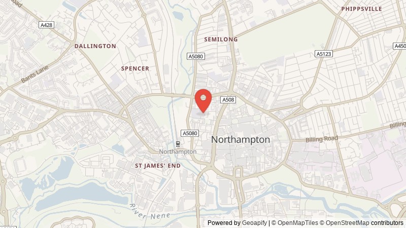 Map of Northampton, Northamptonshire