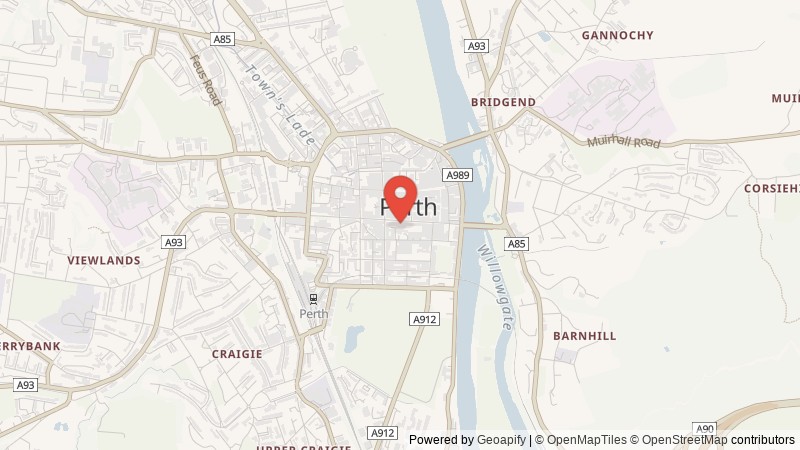 Map of Perth, Perth and Kinross