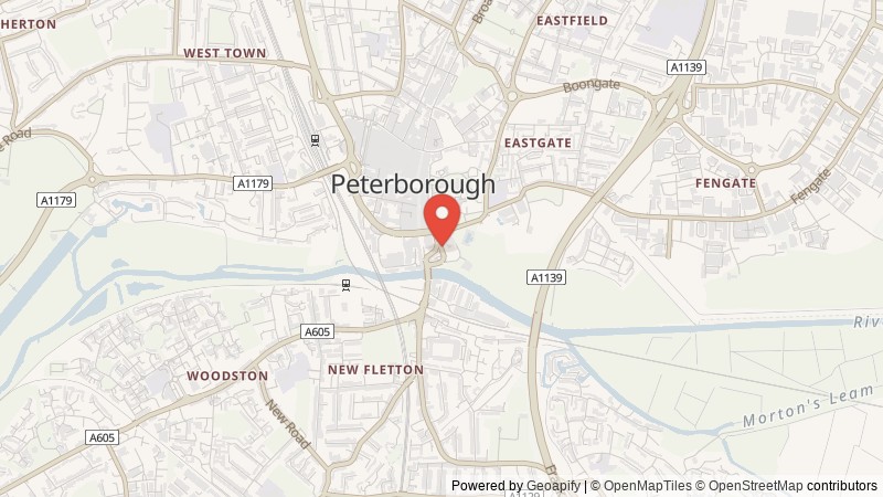 Map of Peterborough, Cambridgeshire