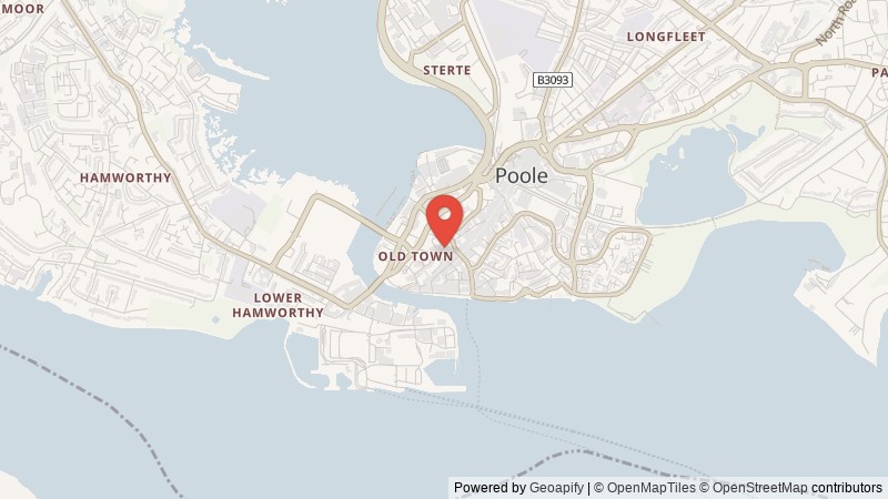 Map of Poole, Dorset
