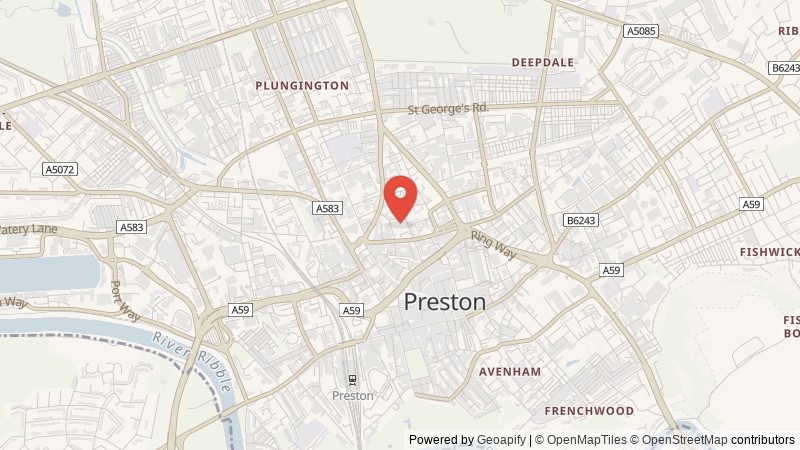 Map of Preston, Lancashire