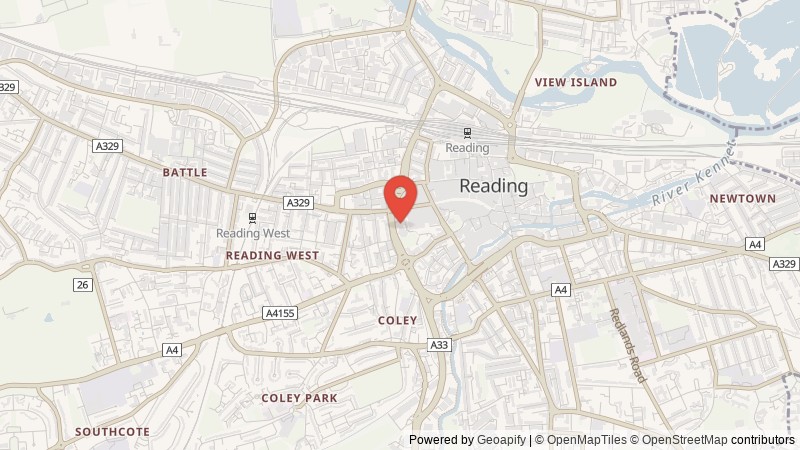 Map of Reading, Berkshire