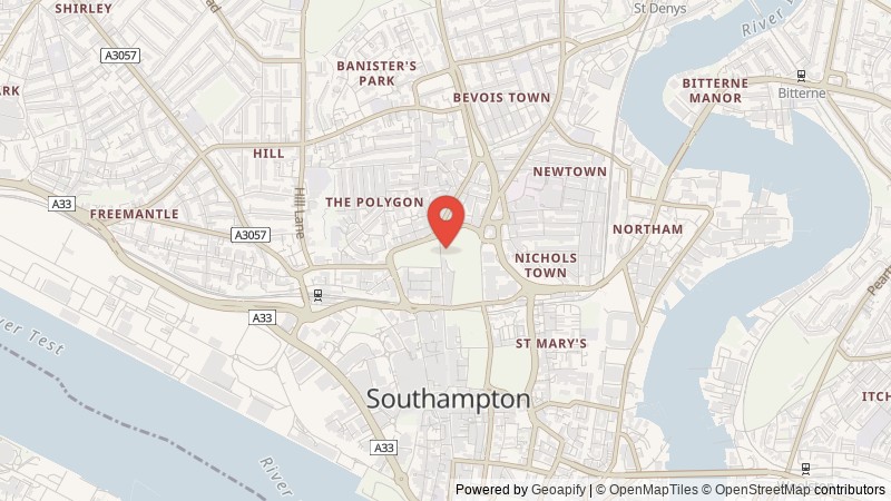 Map of Southampton, Hampshire