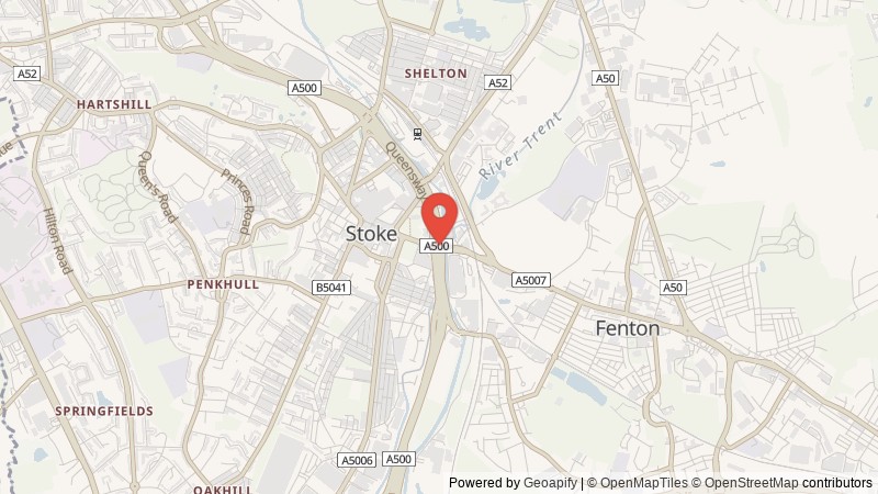 Map of Stoke-on-Trent, Staffordshire