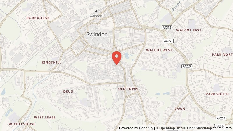 Map of Swindon, Wiltshire
