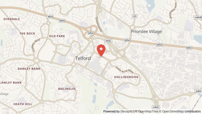 Map of Telford, Shropshire