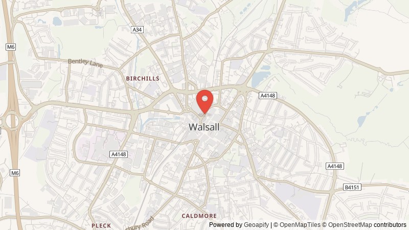 Map of Walsall, West Midlands