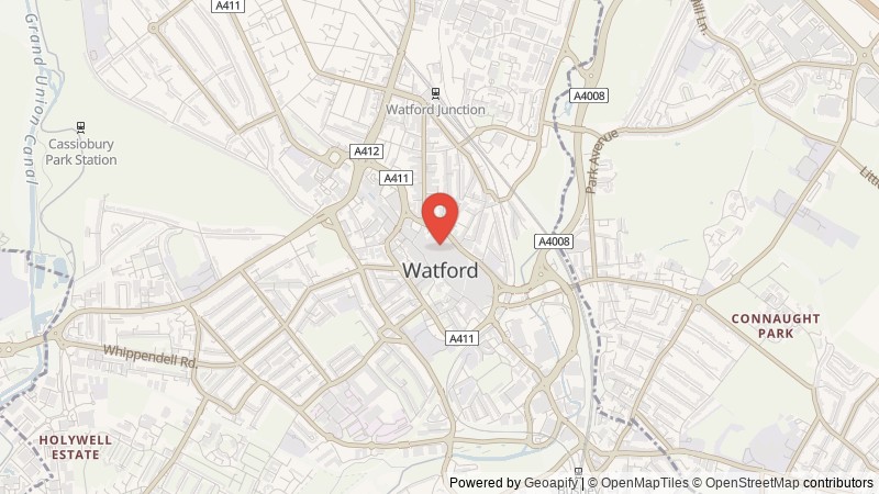 Map of Watford, Hertfordshire